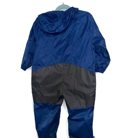 Cloudveil, Blue Kids One Piece Muddy Buddy Rain Suit, 3T - Picture 3 of 8